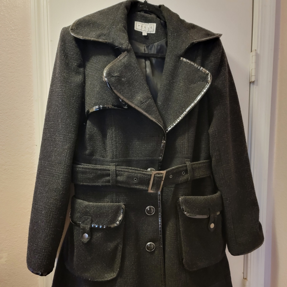 Pelle studio peacoat wool jacket.